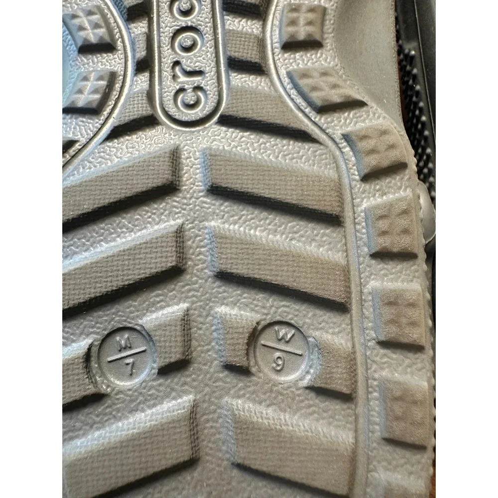 Crocs Classic Lined Clog‎ Slate Grey Men 7 Women 9 Fuzzy Comfort Mule Slippers